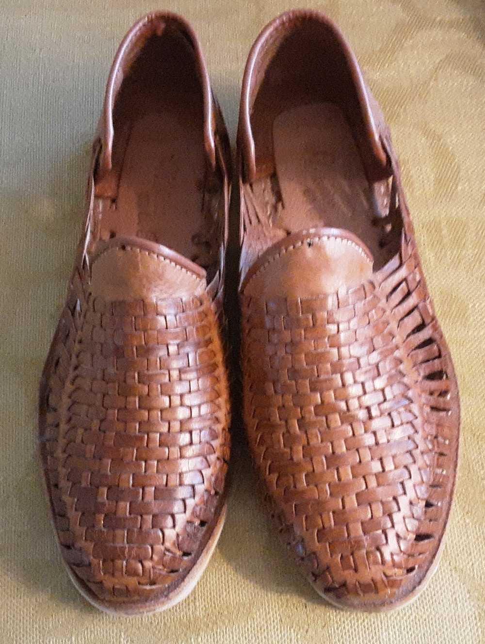 Huraches Handcrafted Woven Leather Rich Brown Size 7 New